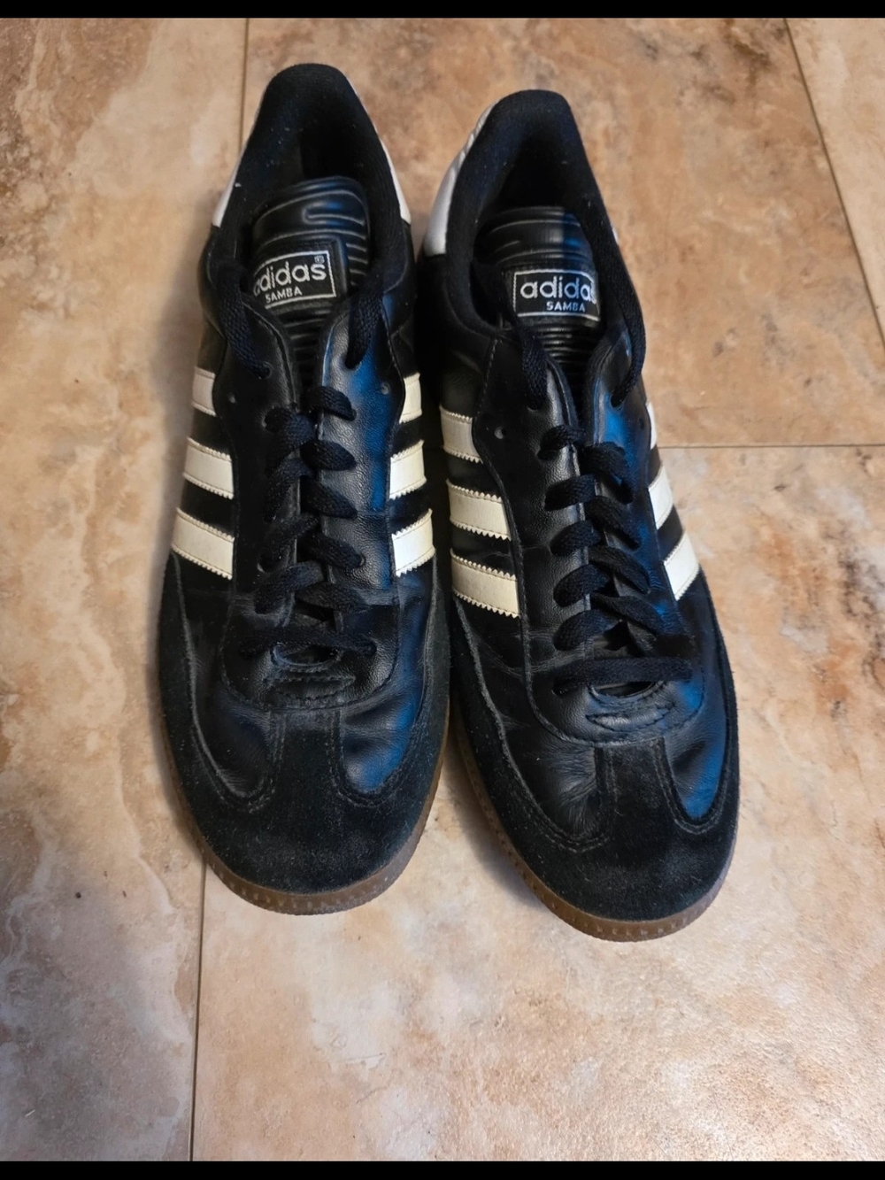 adidas Samba Black with White Stripes Men's Sneakers